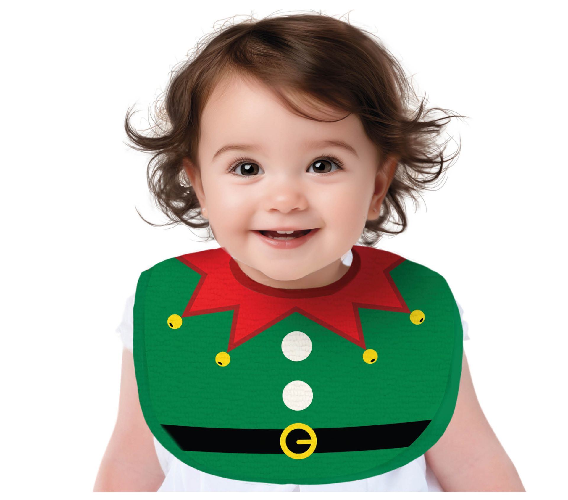 Kerst elf baby slabbetje