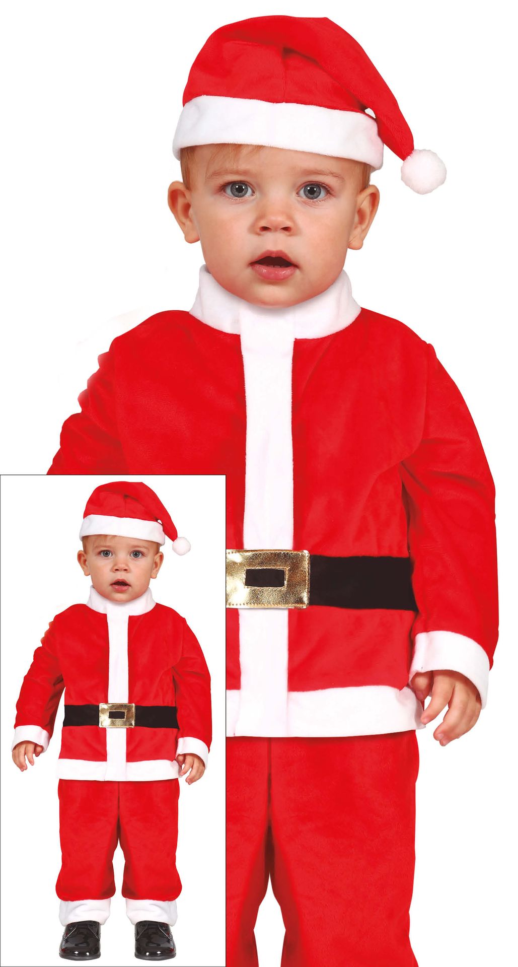 Kerst kostuum baby kleine kerstman