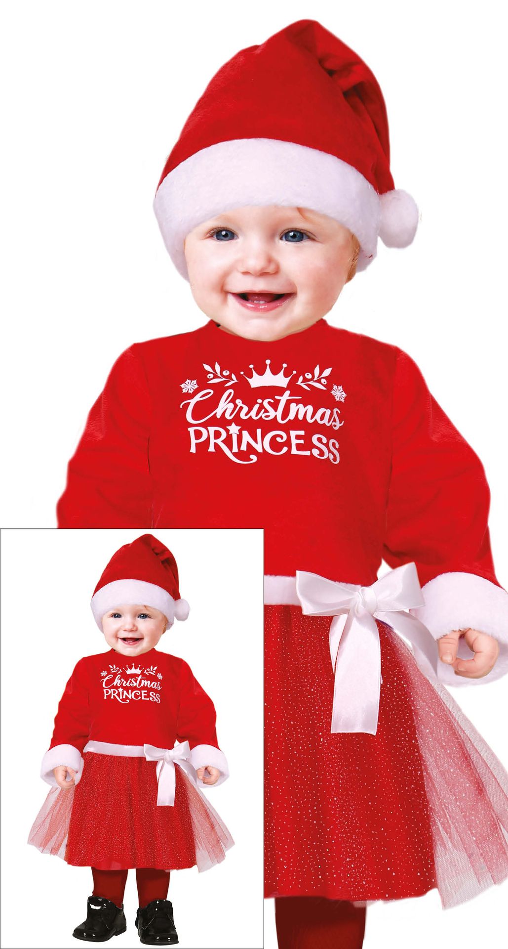 Kerst prinses babyjurk