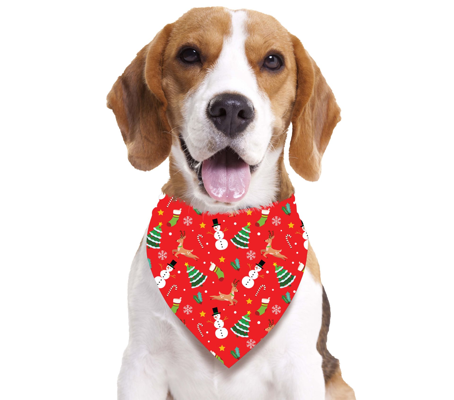 Kerstbandana voor honden rood