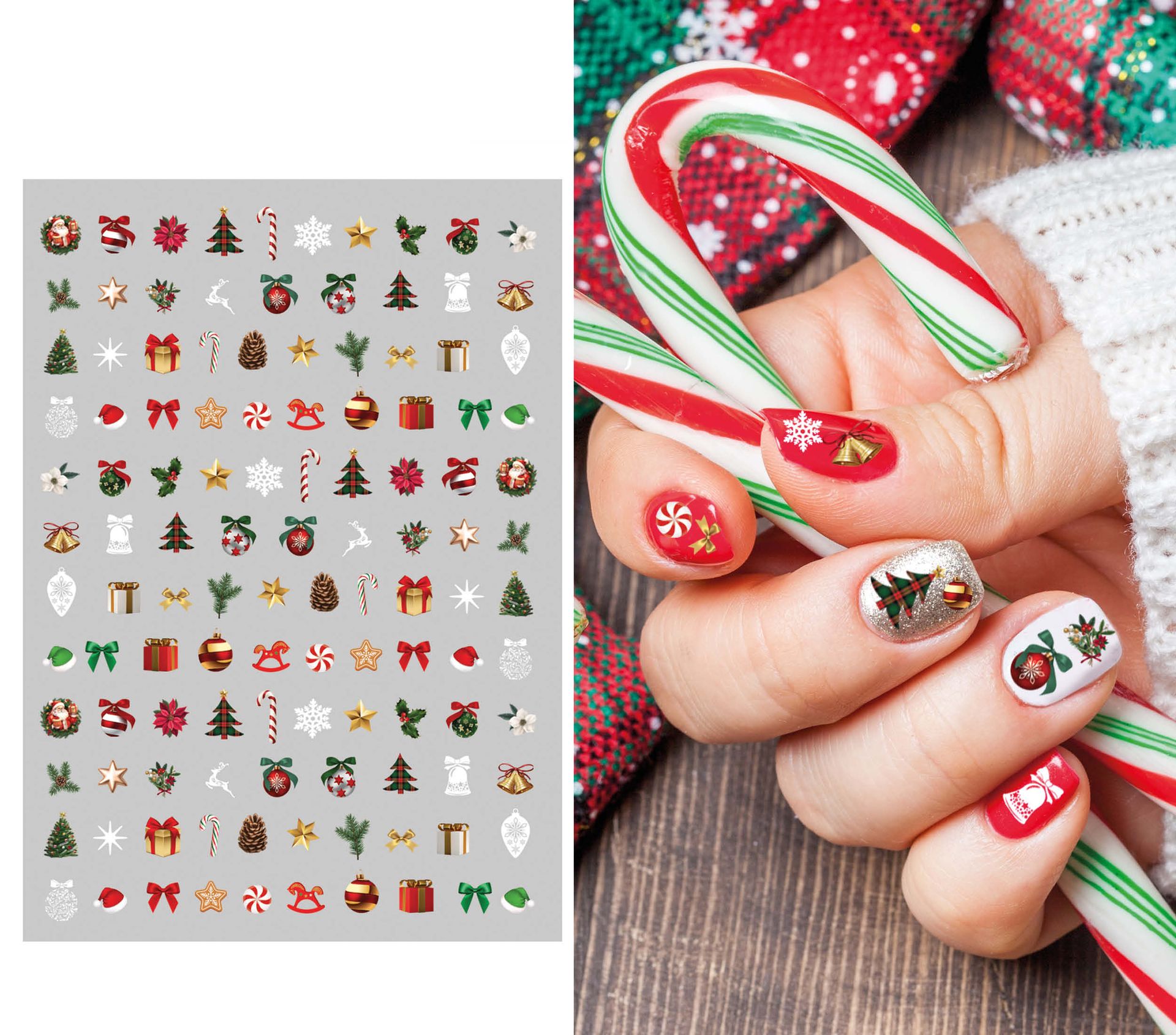 Kerstmis nagelstickers klassiek