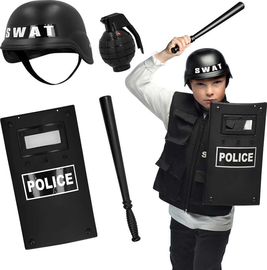 Kinderset SWAT Politie Accessoires 4-delig