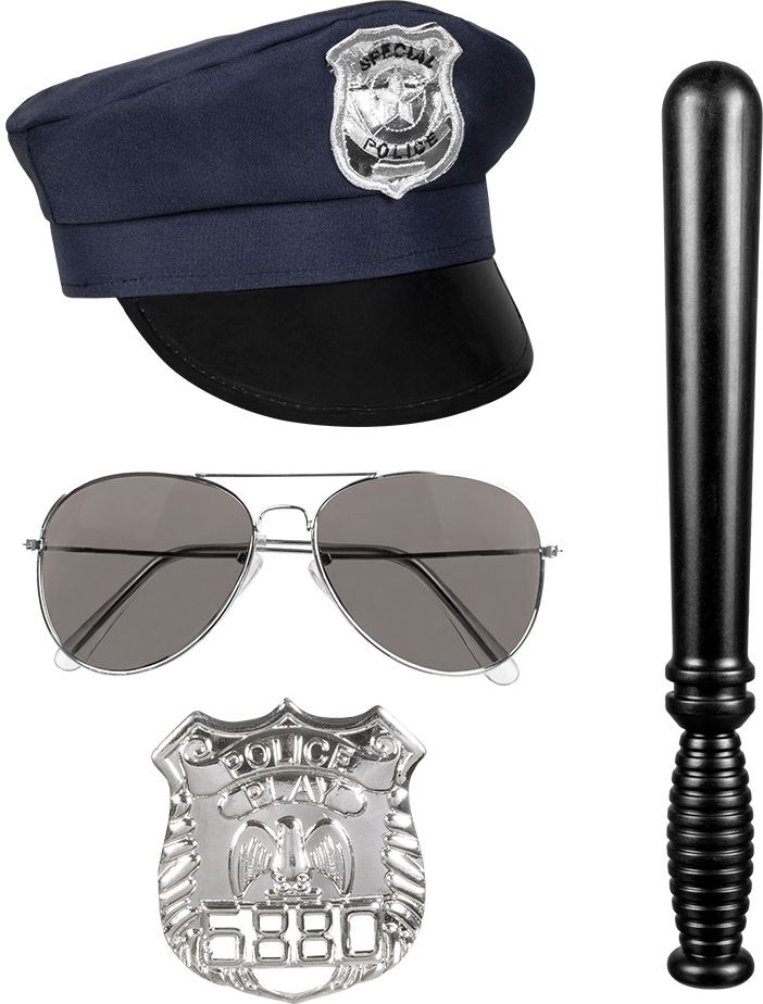 Onmogelijk Leraren dag spek Klassiek politie accessoires set | Feestkleding.nl