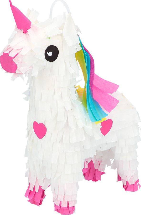 Kleine eenhoorn pinata wit 17,5cm