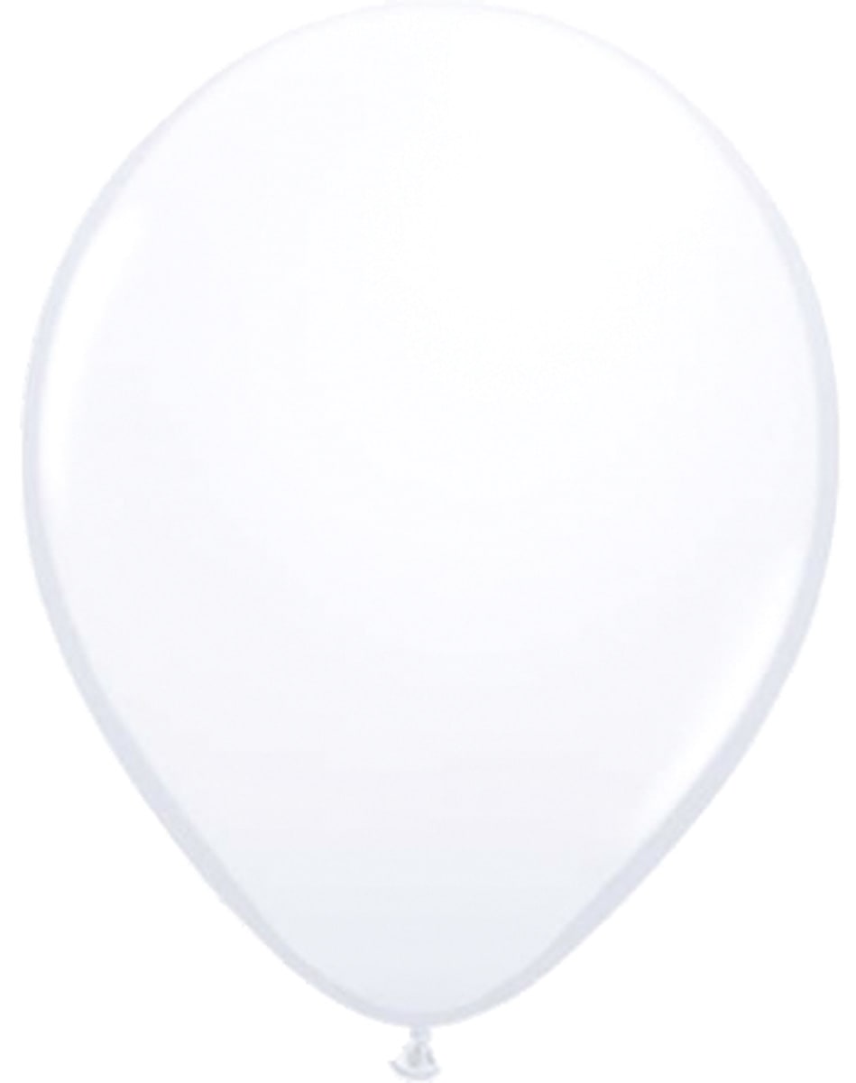 Kleine witte basic ballonnen 20 stuks