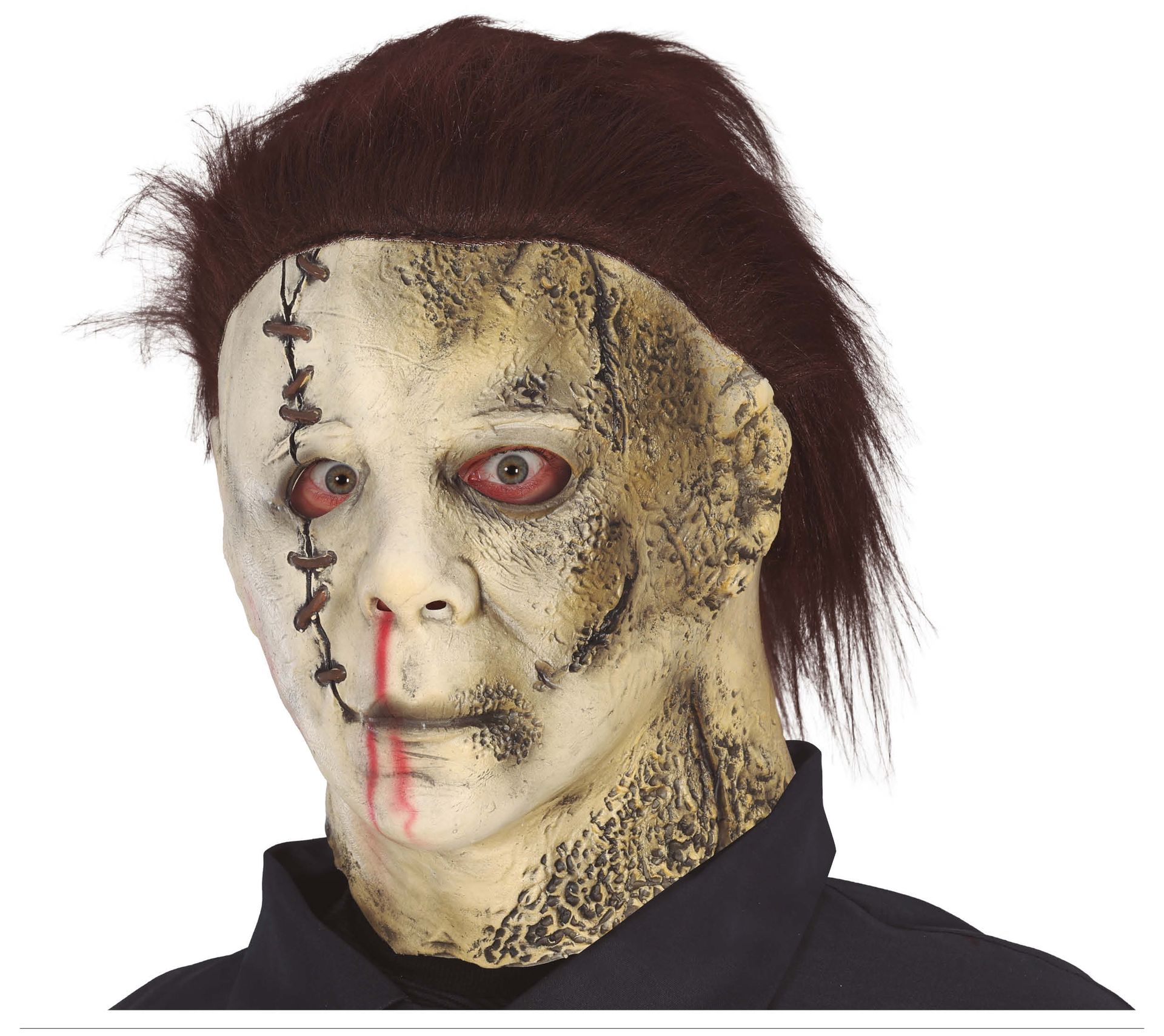 Leatherface masker met haar latex halloween