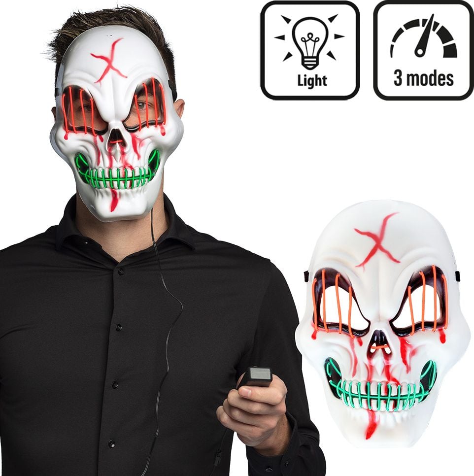 LED Blood Skull Masker Halloween