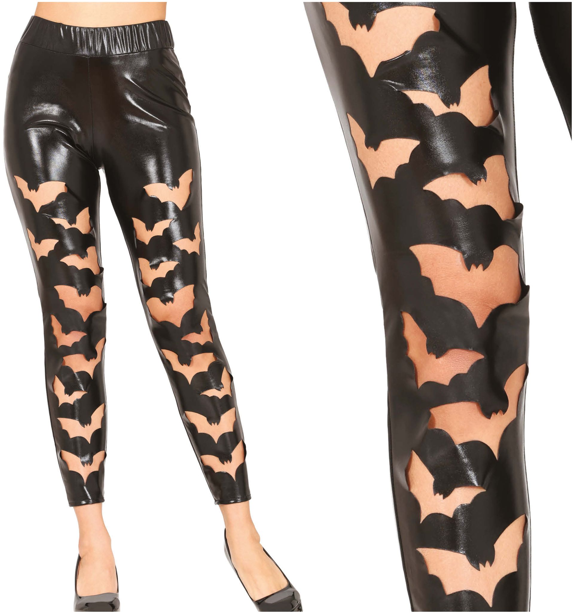 Legging dames zwart halloween vleermuizen