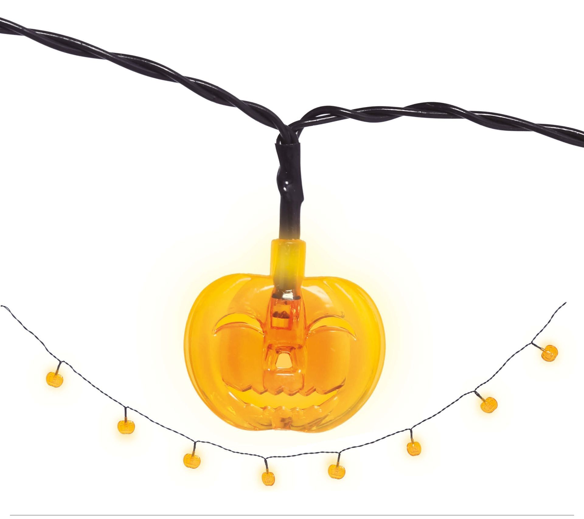 Lichtslinger led lampjes pompoenen halloween 155 cm