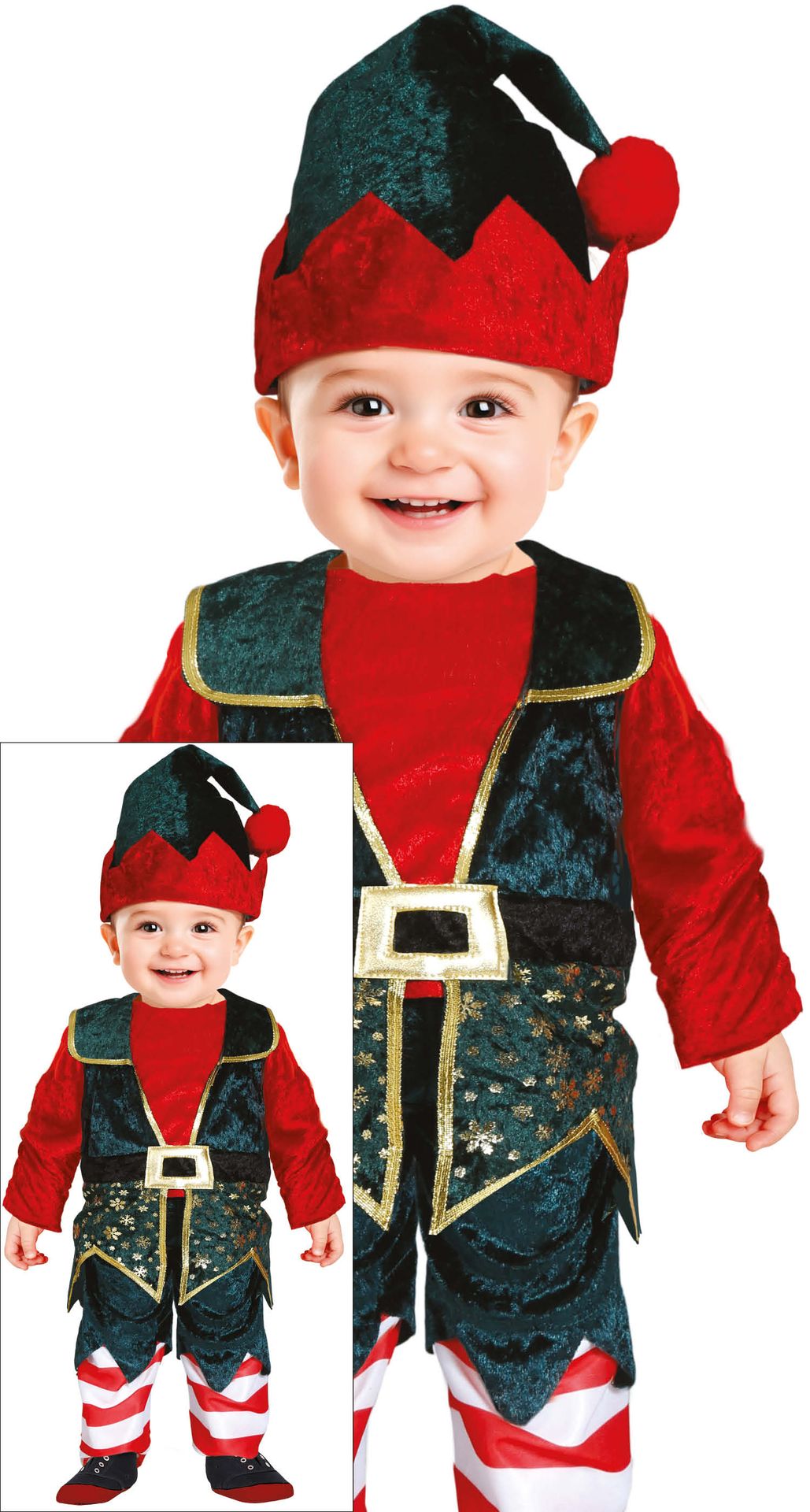 Luxe kerst elf outfit baby