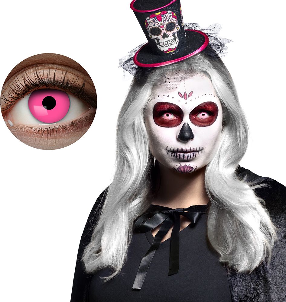 Maandlenzen UV flash roze halloween