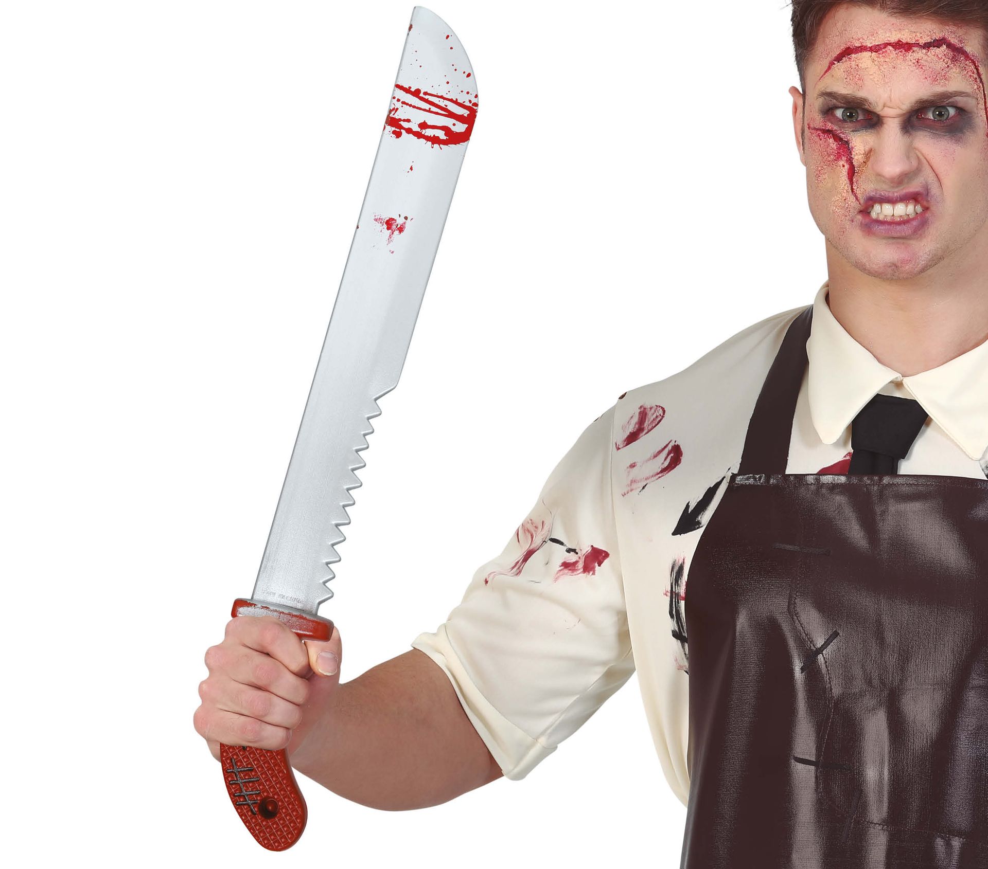 Machete met zaag 60 cm halloween