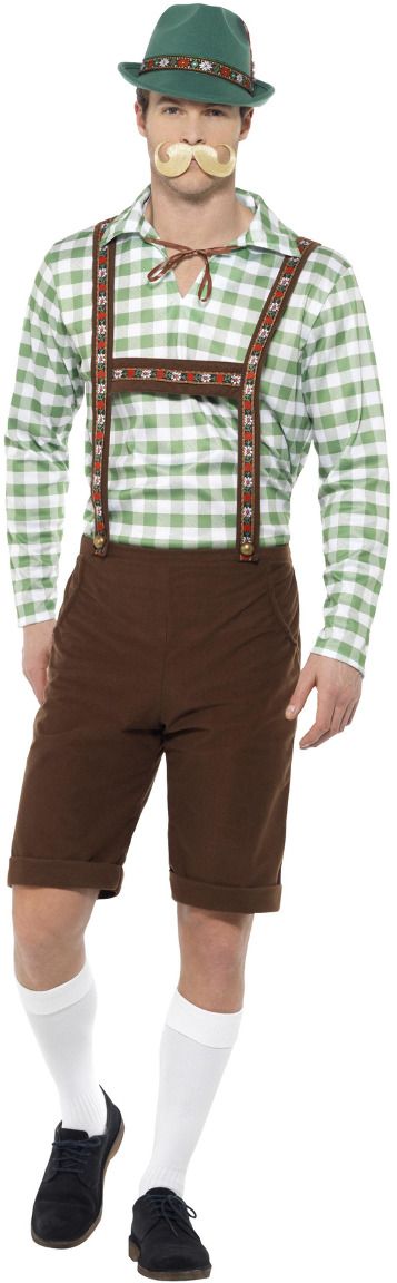 Mannen oktoberfest outfit lederhose