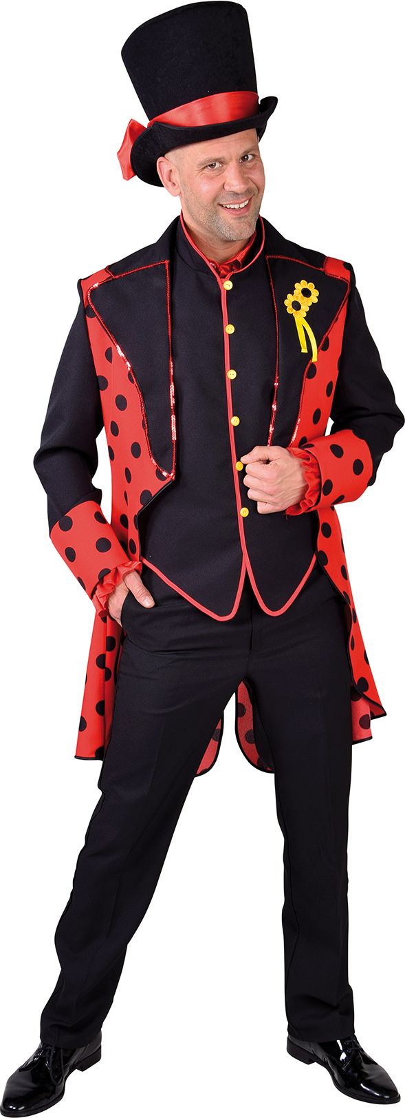 Mannen pak ladybug