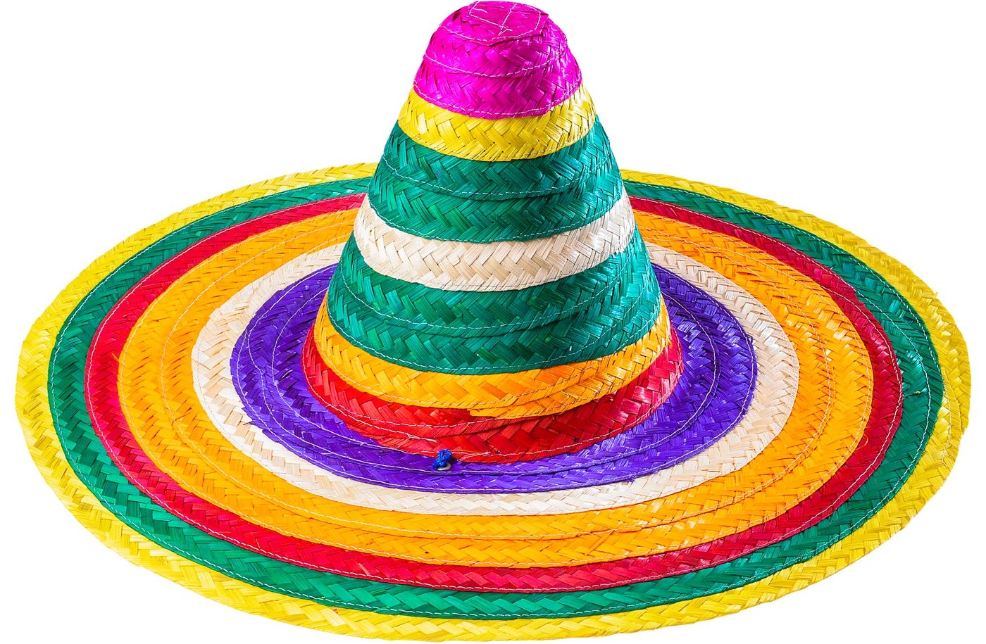 Meerkleurige mexicaanse sombrero met geel