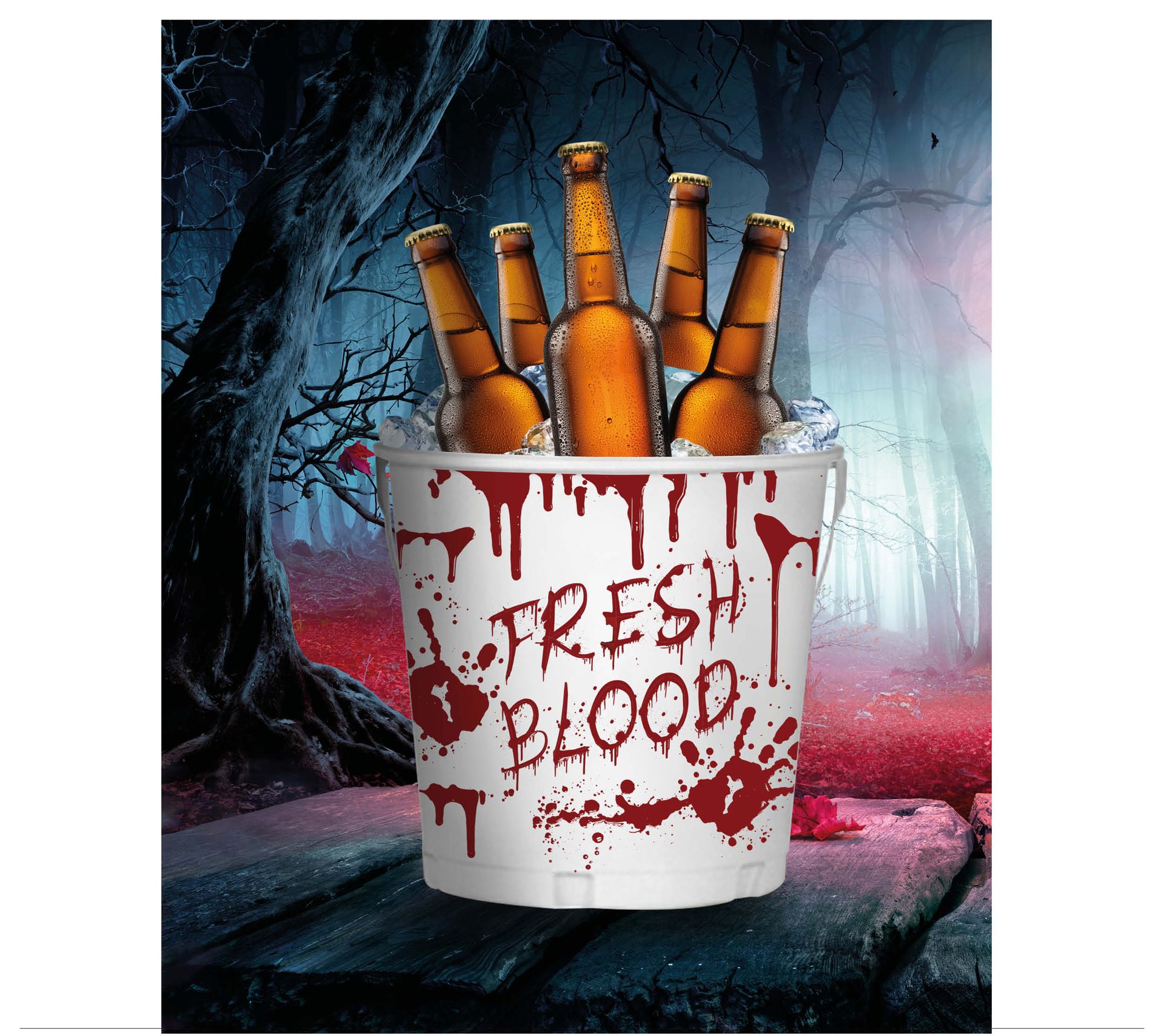 Metalen koelemmer 'Fresh Blood' halloween