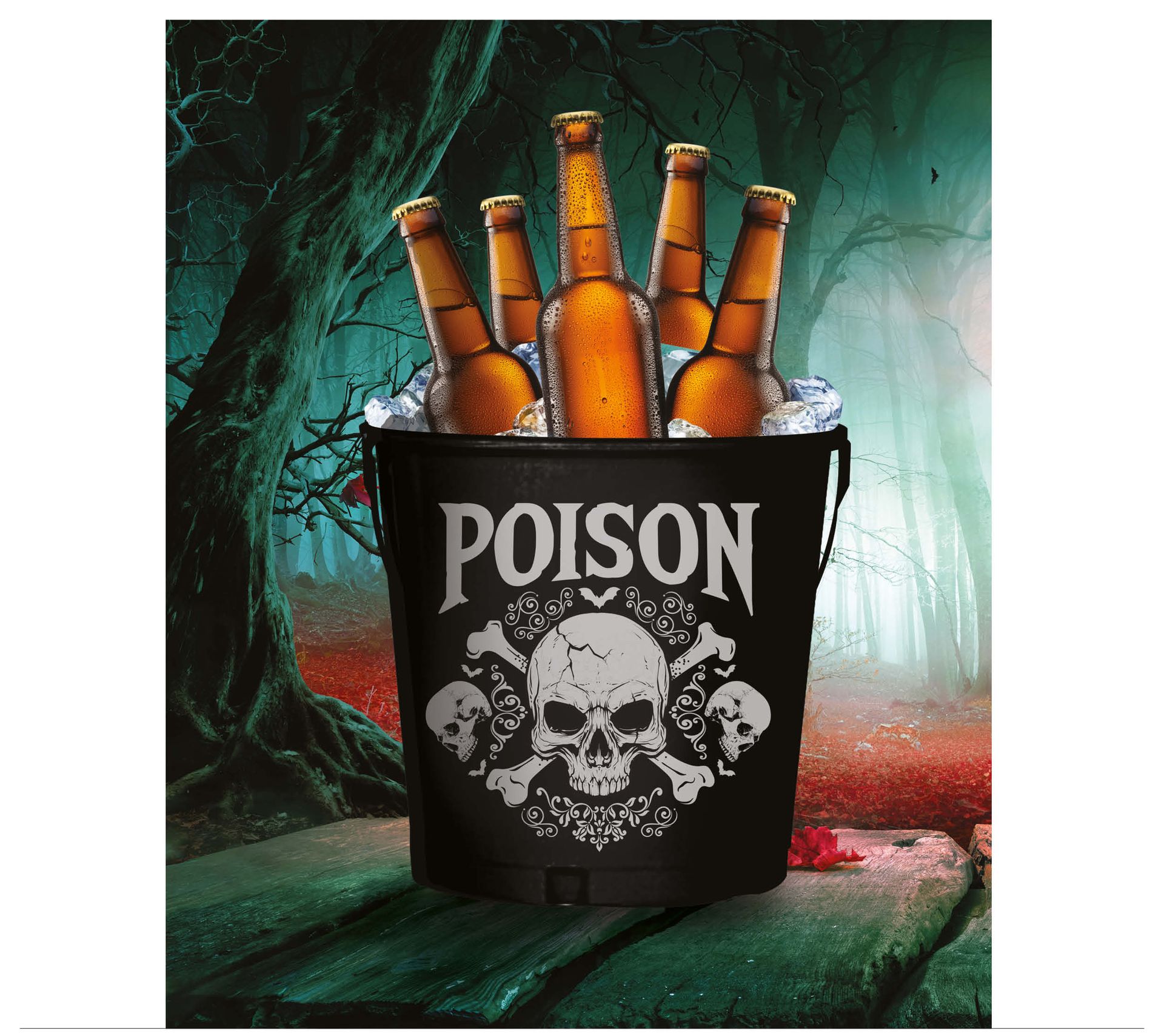 Metalen koelemmer 'Poison' halloween