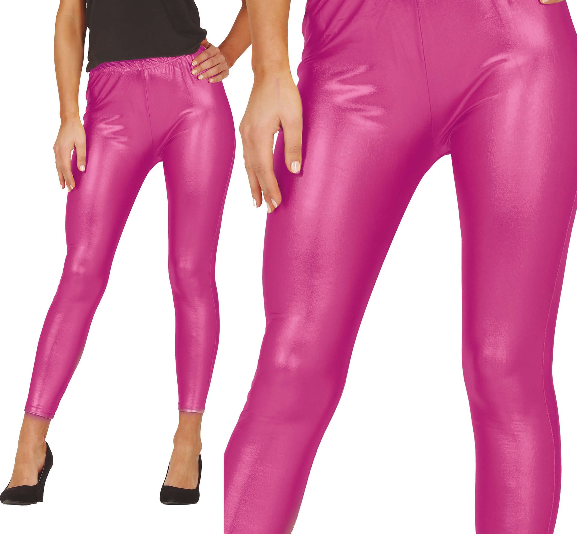 Metallic fuchsia legging dames