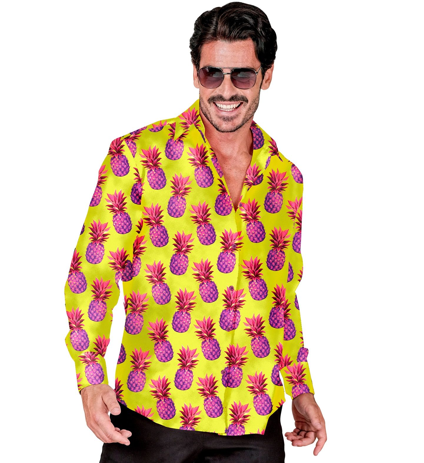 Neon pineapple blouse mannen