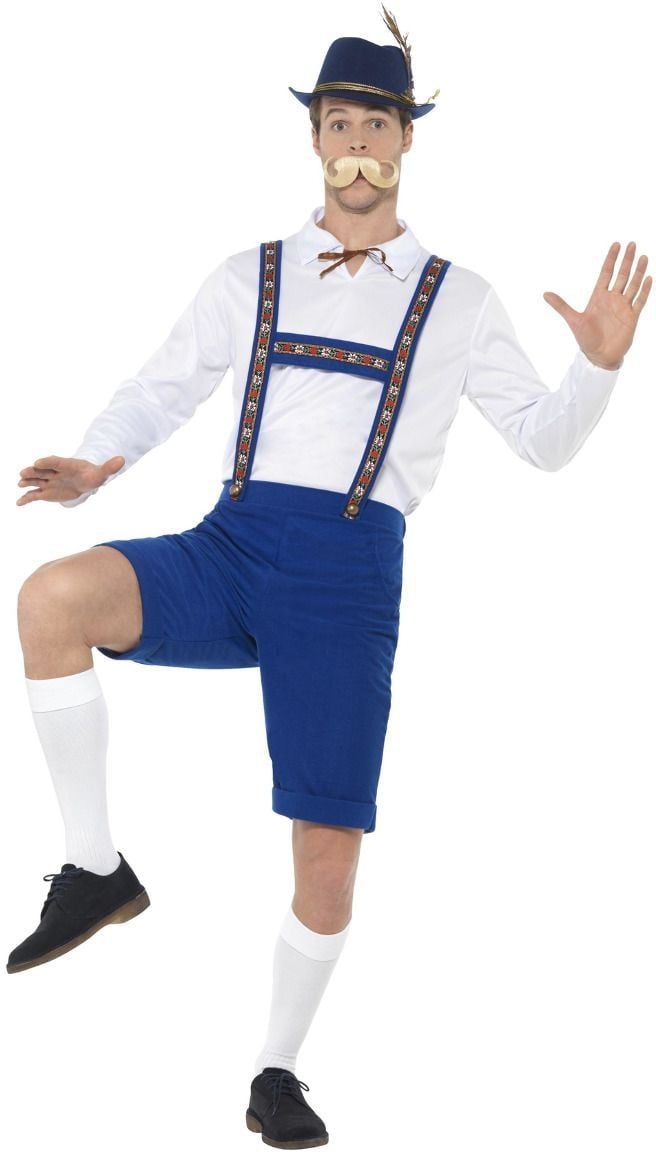 Oktoberfest lederhosen blauw