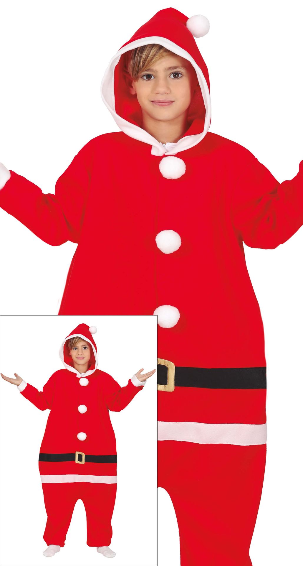 Onesie kerstman kind