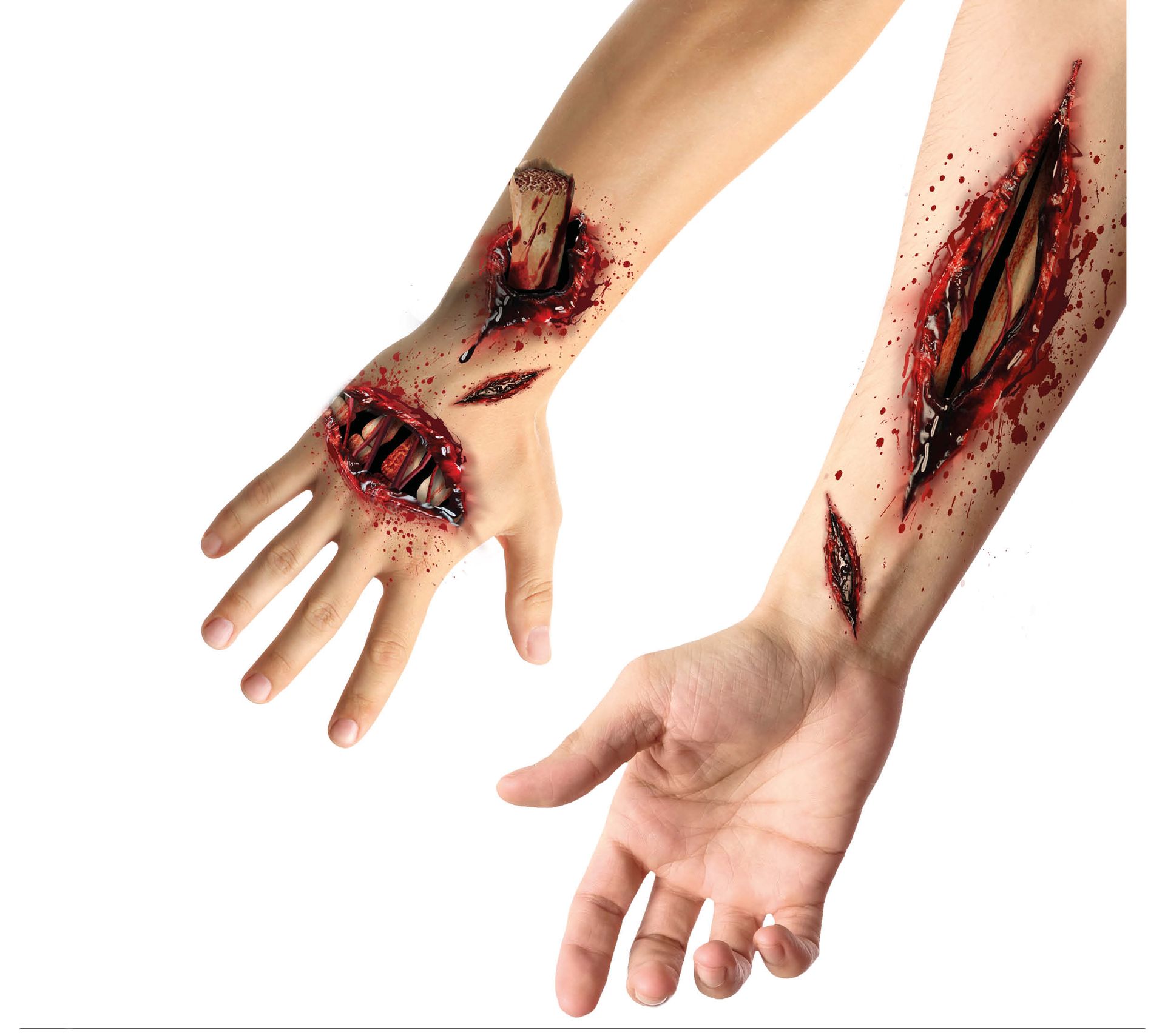 Open wond tattoos halloween 30 x 14 cm