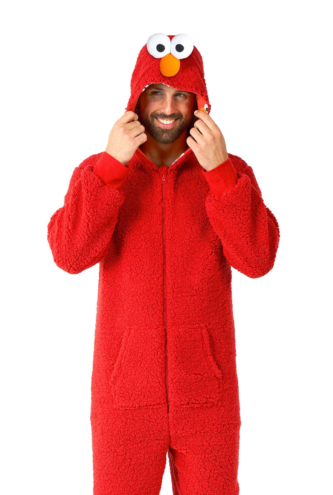 Opposuits Adults' Onesie Elmo Rood