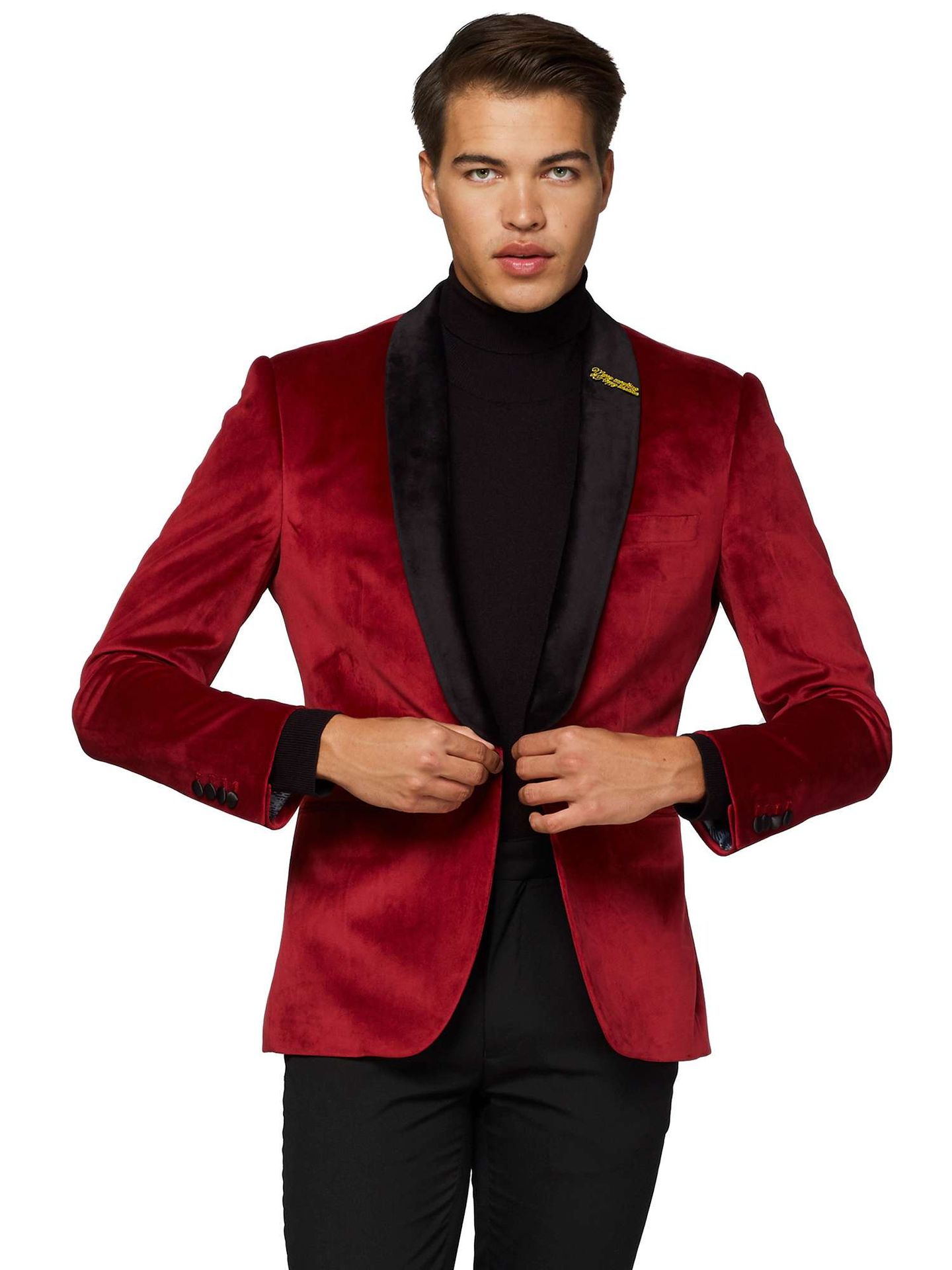 Opposuits Deluxe Men's Colbert Dinner Jacket - Burgundy Rood