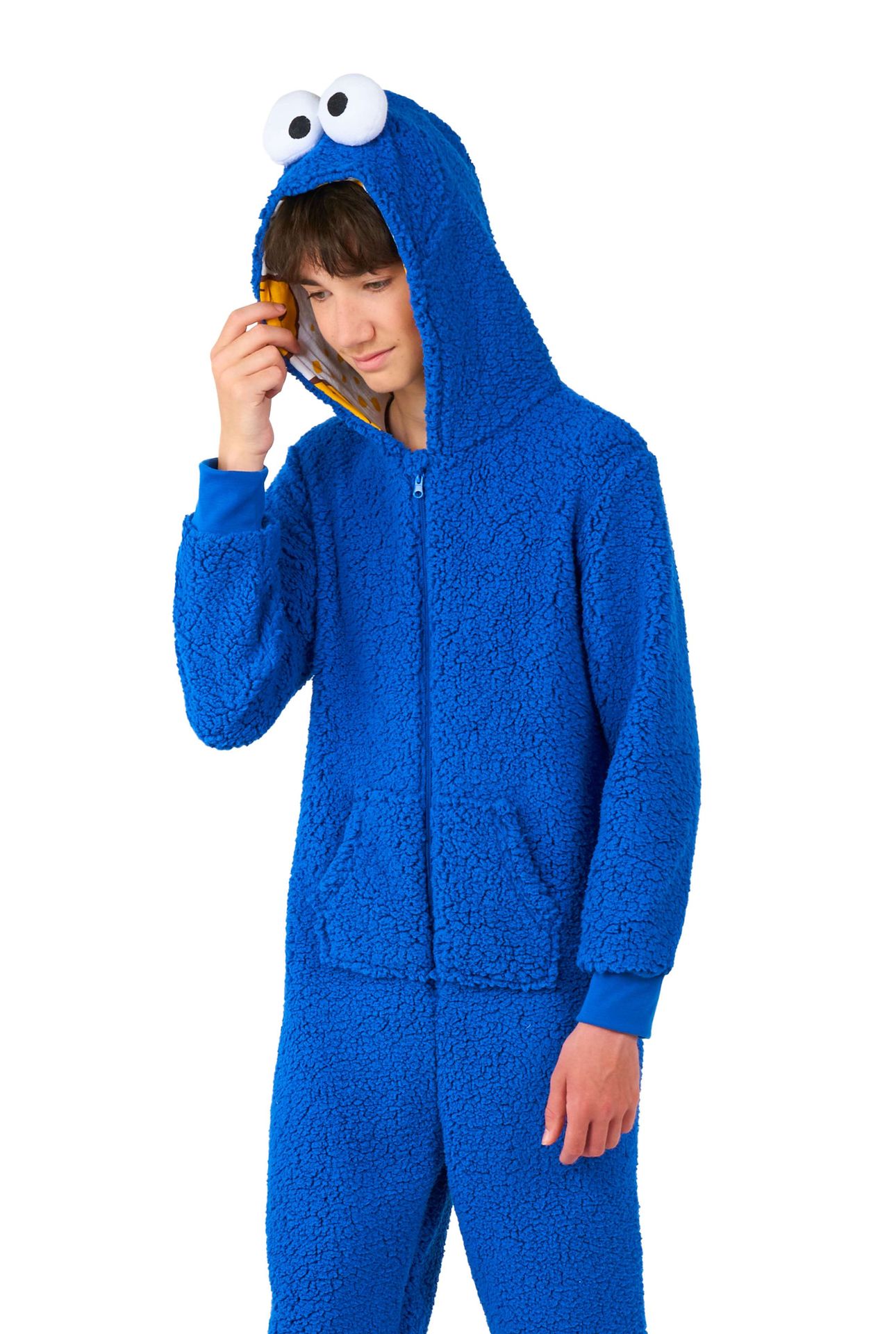 Opposuits Kids' Onesie Cookie Monster Blauw