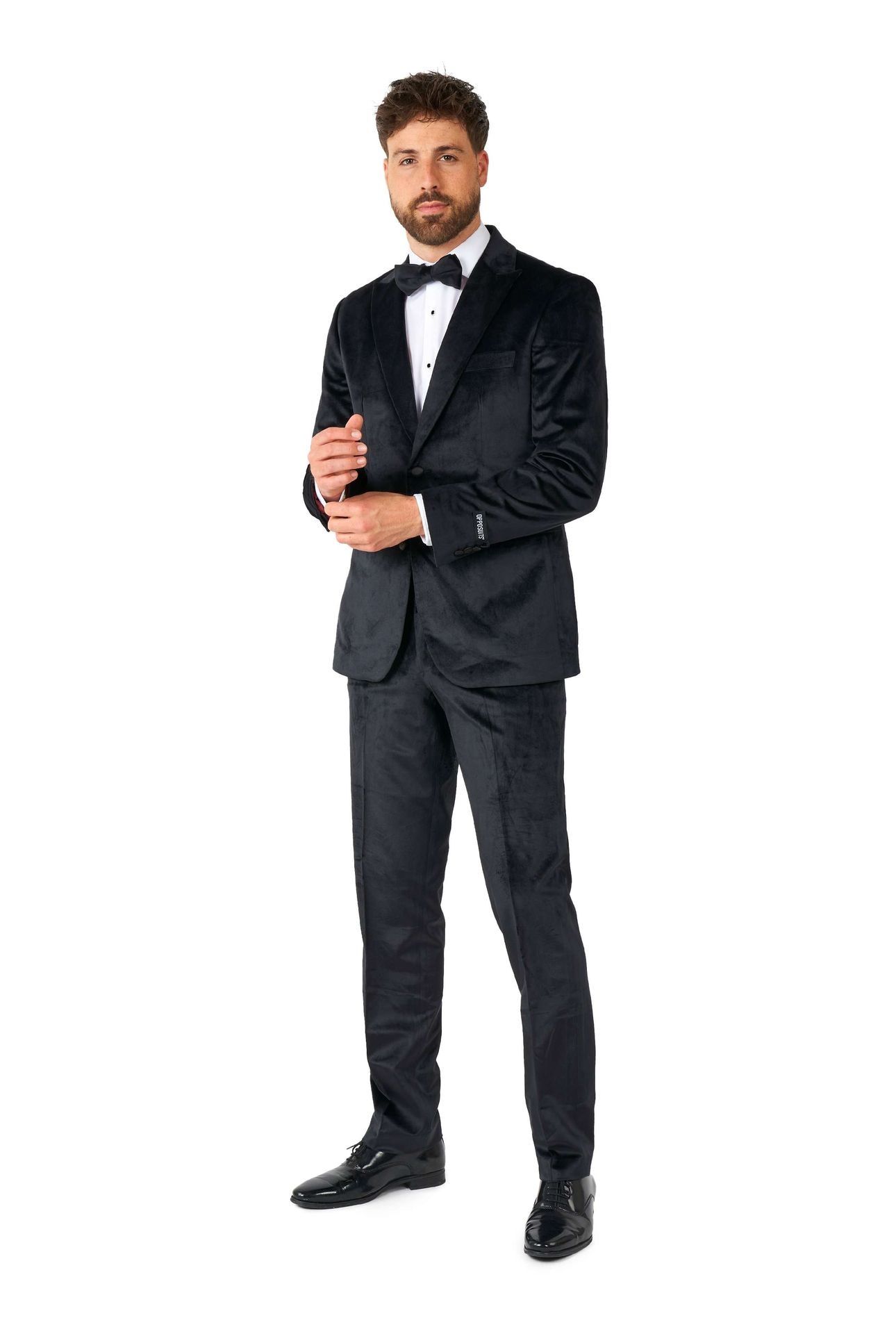 Opposuits Men's Tuxedo Midnight Black Velvet Zwart