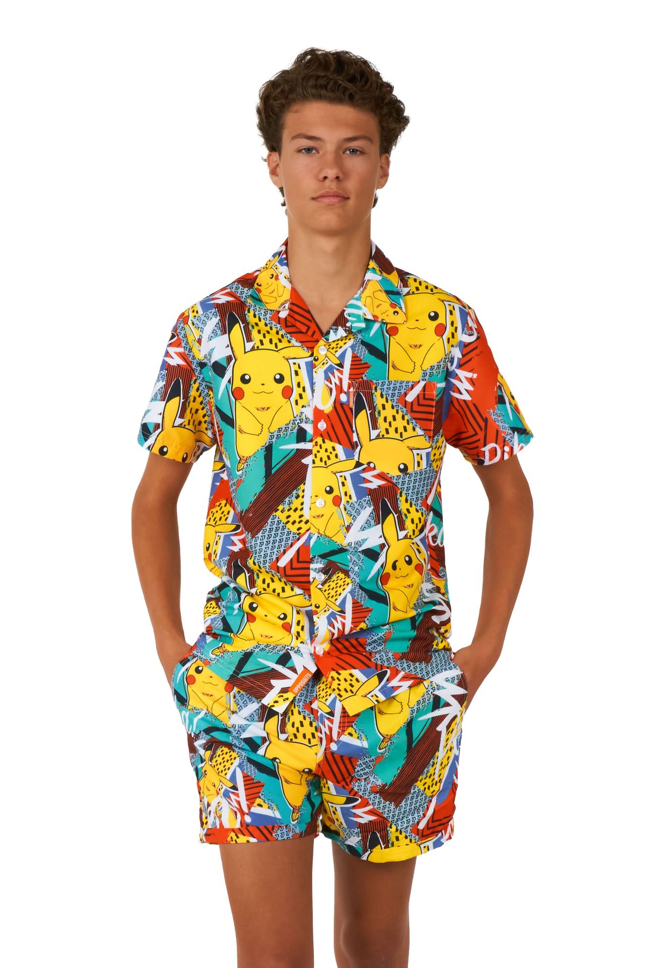 Opposuits Teen Boys' Zomer Outfit Pika Pikachu