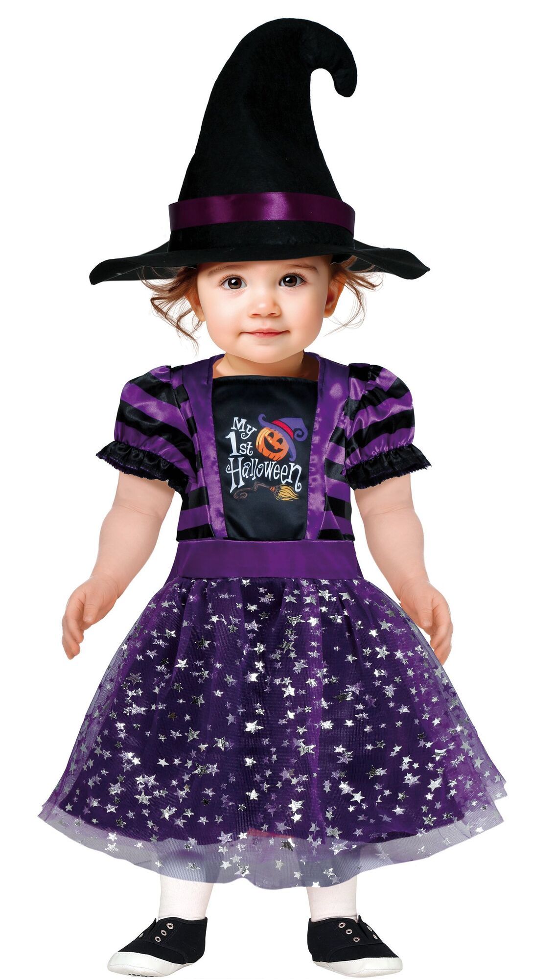 Paarse heksen jurk halloween baby