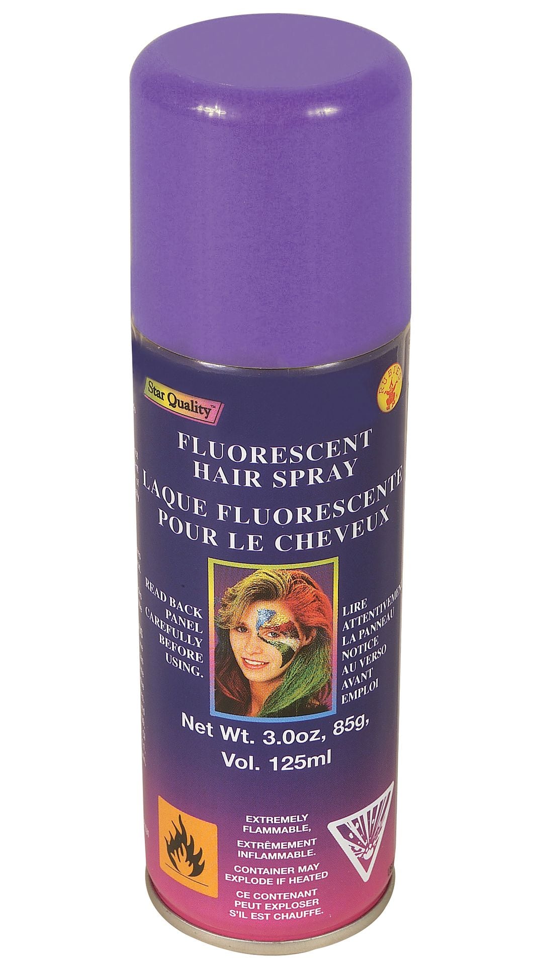 Paarse kleur haarspray