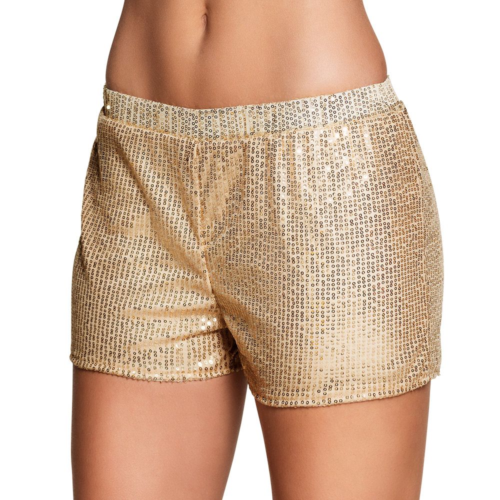 Pailletten hotpants goud