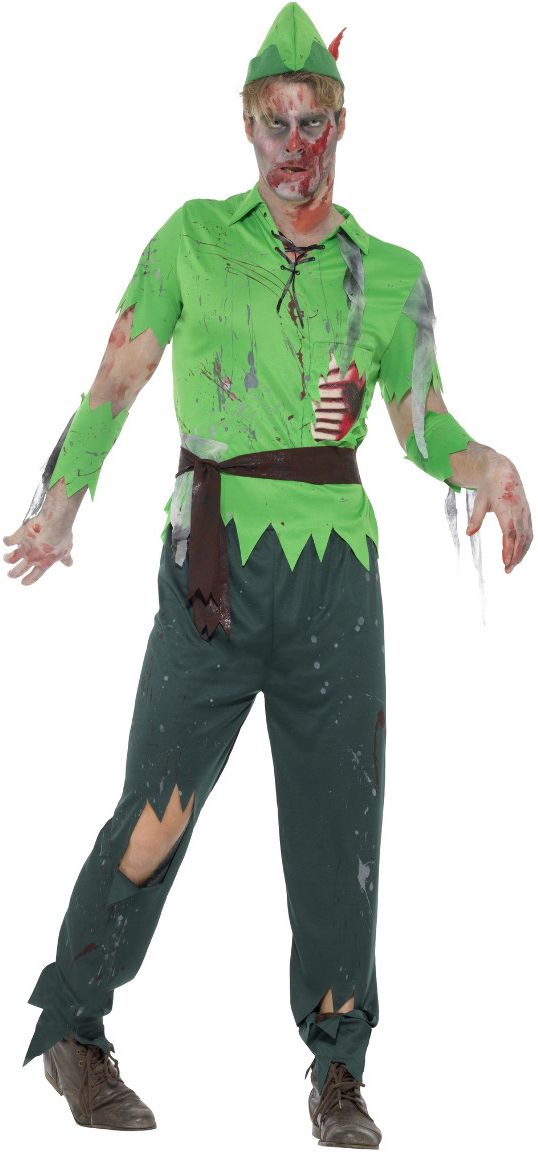 Peter pan zombie oufit groen