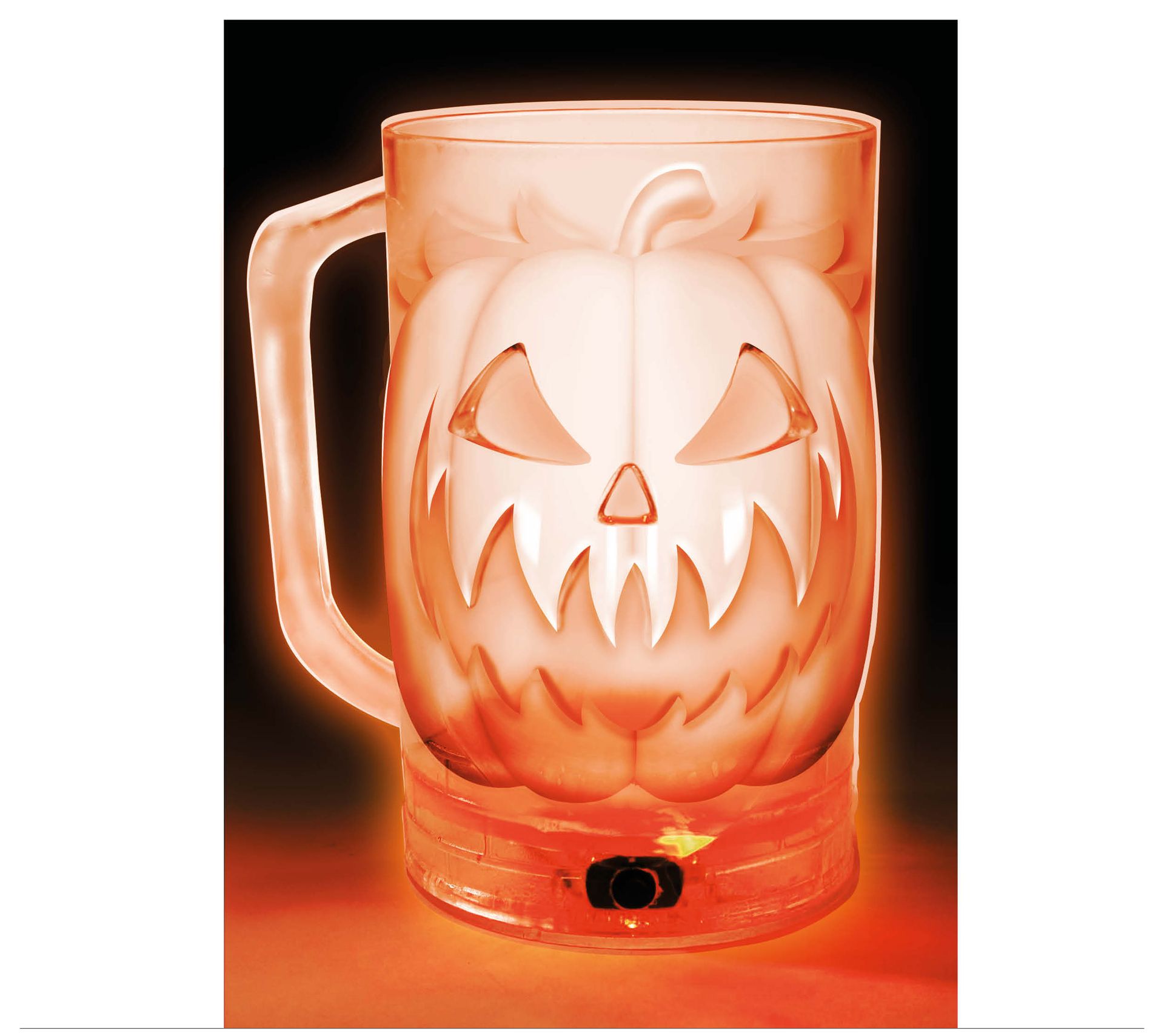 Pompoen bierpul met verlichting 700 ml halloween