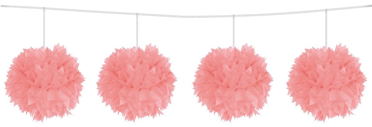 Pompom slinger roze 3 meter