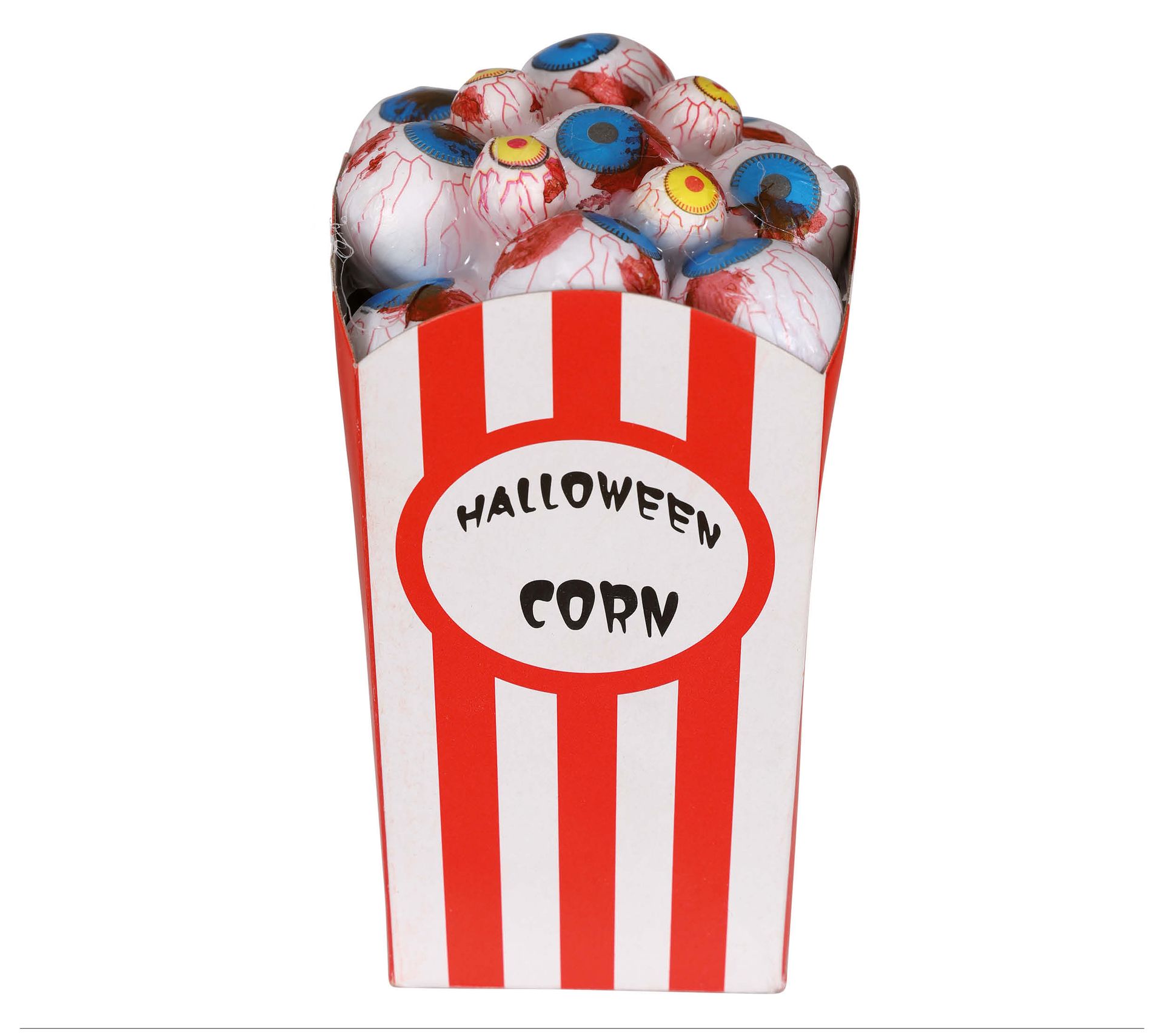 Popcorn bak met nep ogen halloween