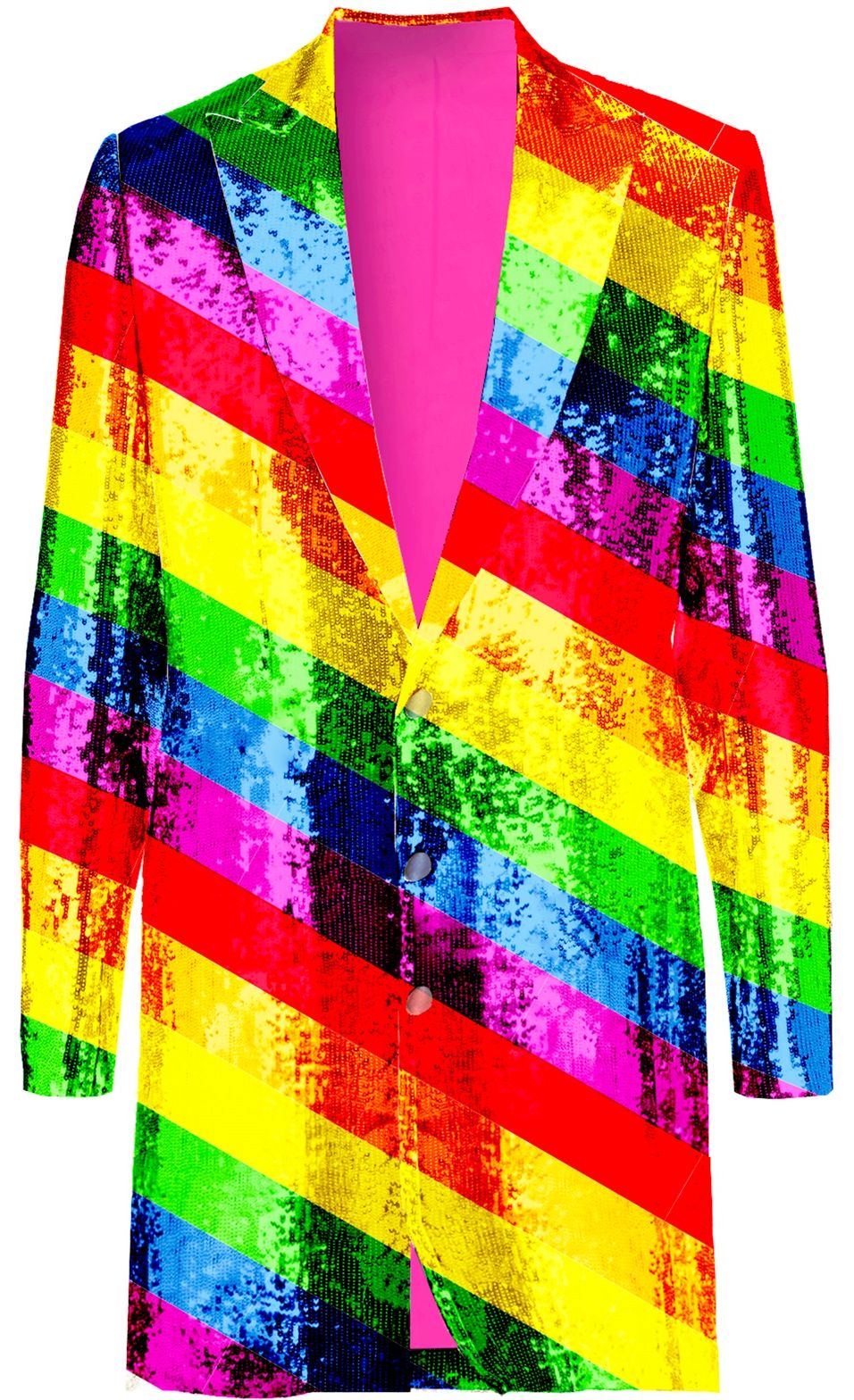 Pride jas regenboog pailletten mannen