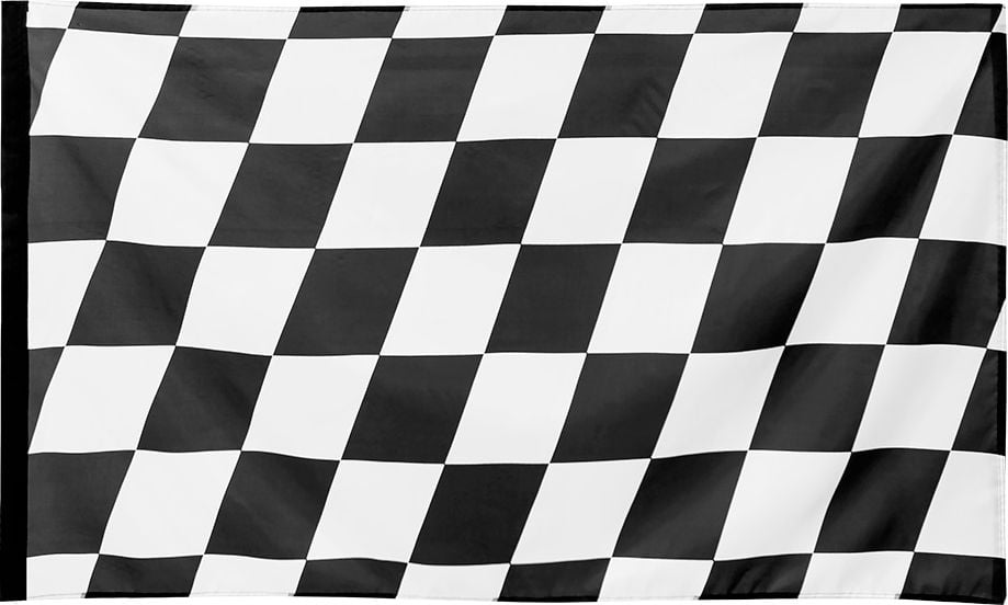 Racing Polyester Geblokte Vlag 90x150 cm