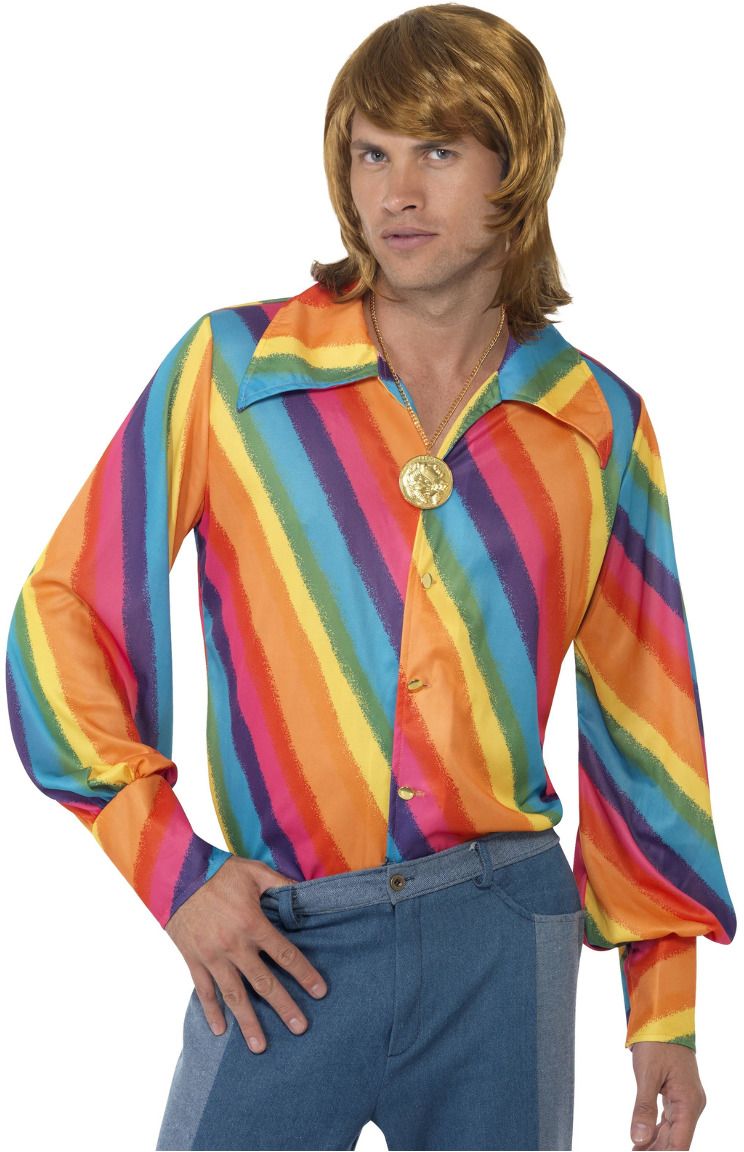 Regenboog 70s shirt