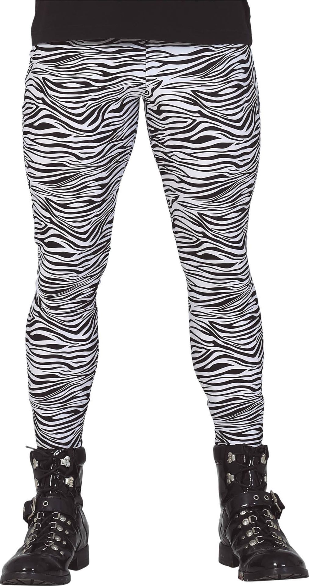 Retro Zebra Print Broek in 90's Stijl