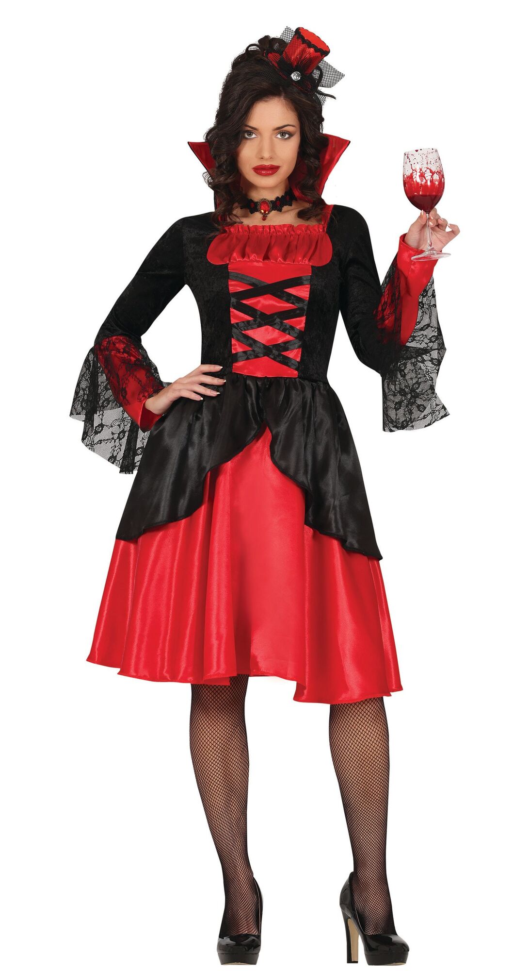 Rode vampieren jurk halloween dames