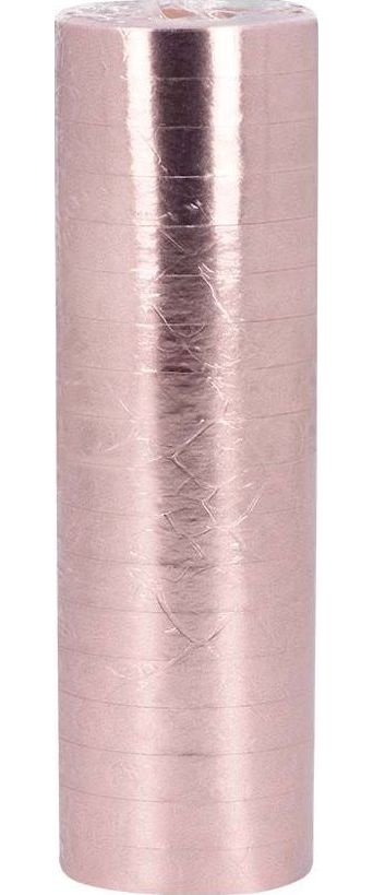 Roségouden Metallic Papieren Serpentines 4m