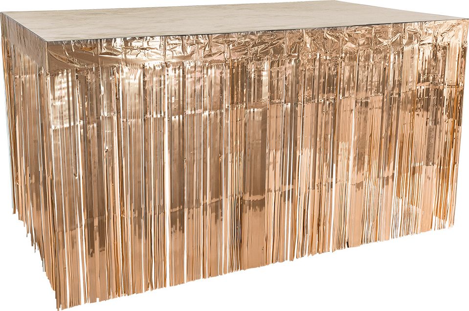 Roségouden Metallic Tafelrok 300cm