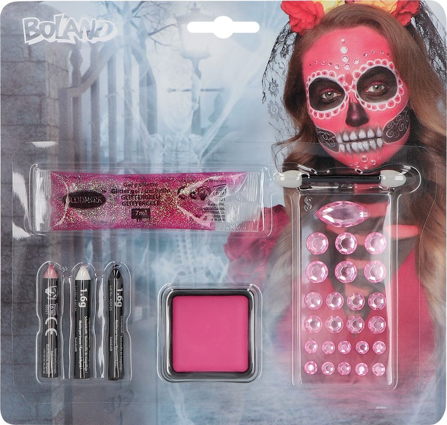 Roze Halloween Catrina Schminkset