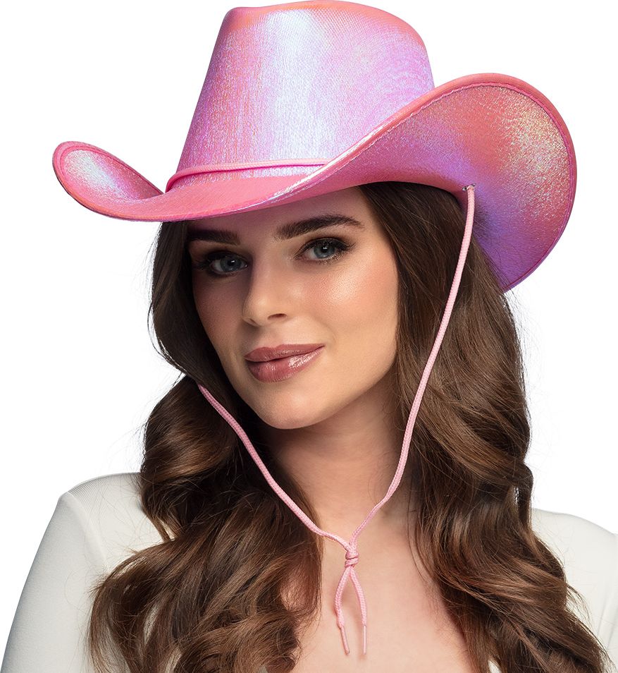 Roze Pearl Western Hoed