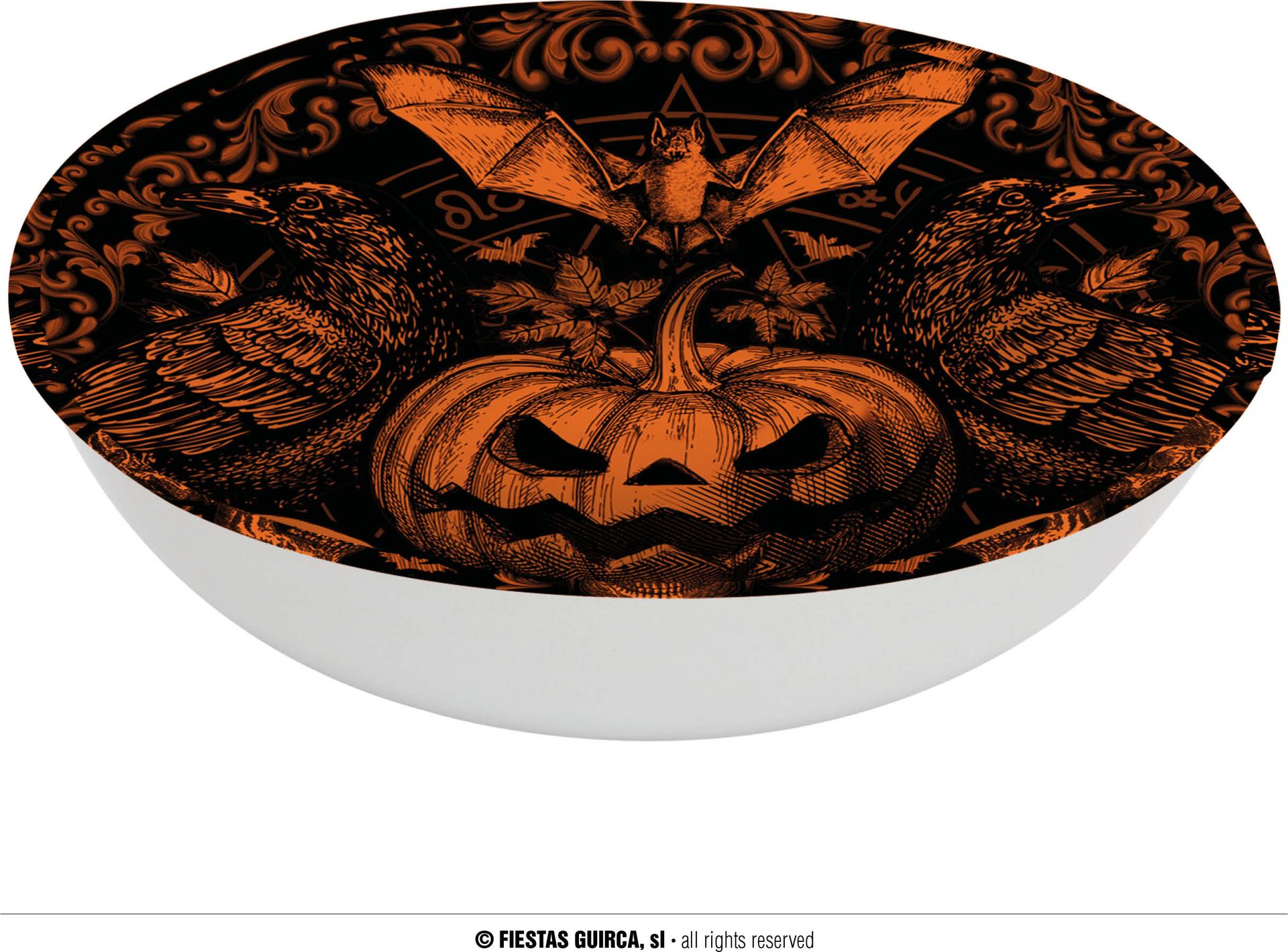 Schaal gothic pompoen 32 cm halloween