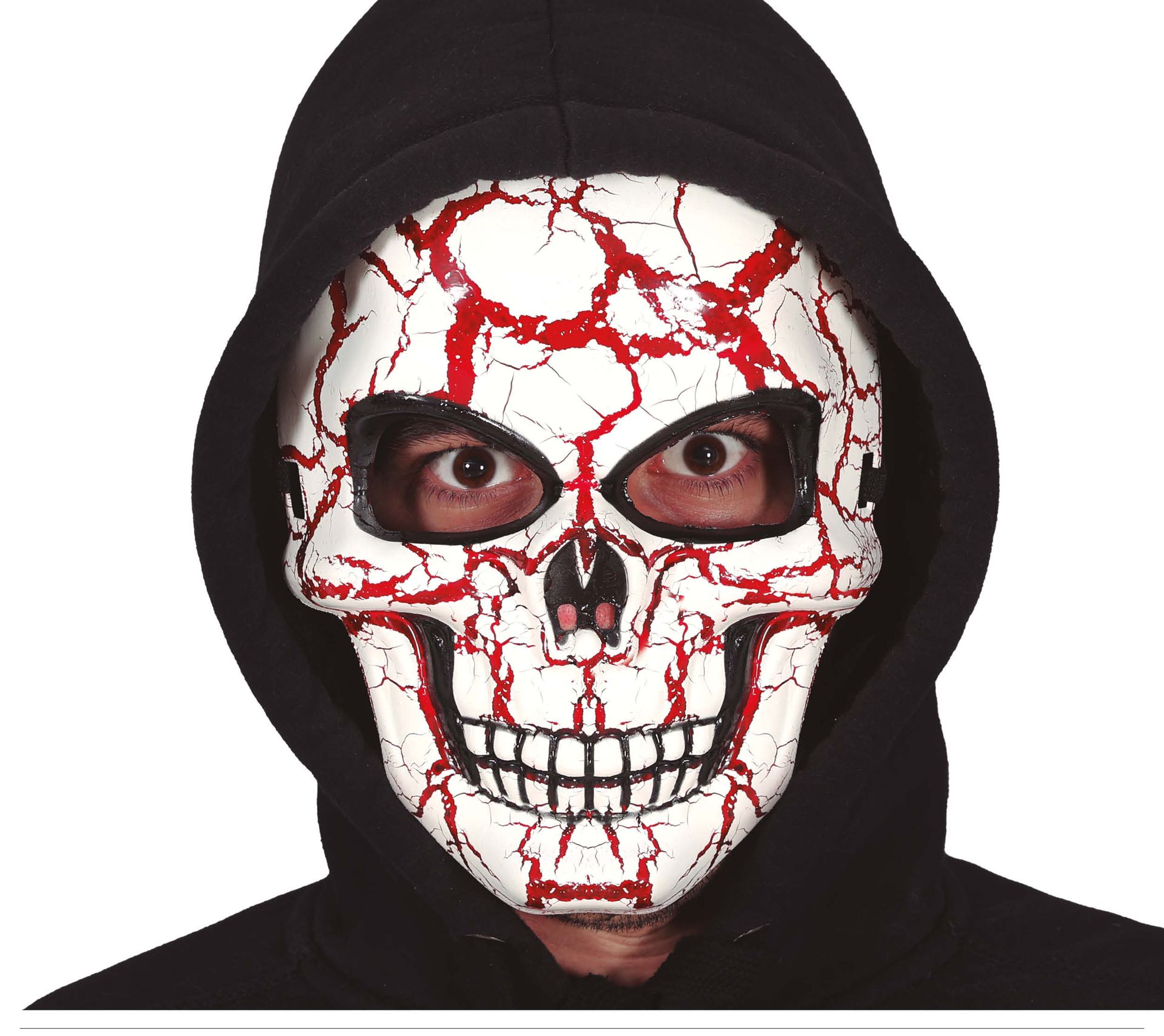 Schedel met aders masker halloween