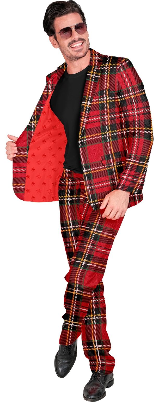 Schotse tartan pak rood mannen